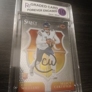 Panini Select Certified Caleb Williams Autograph Rookie Card (Orange, Yellow)